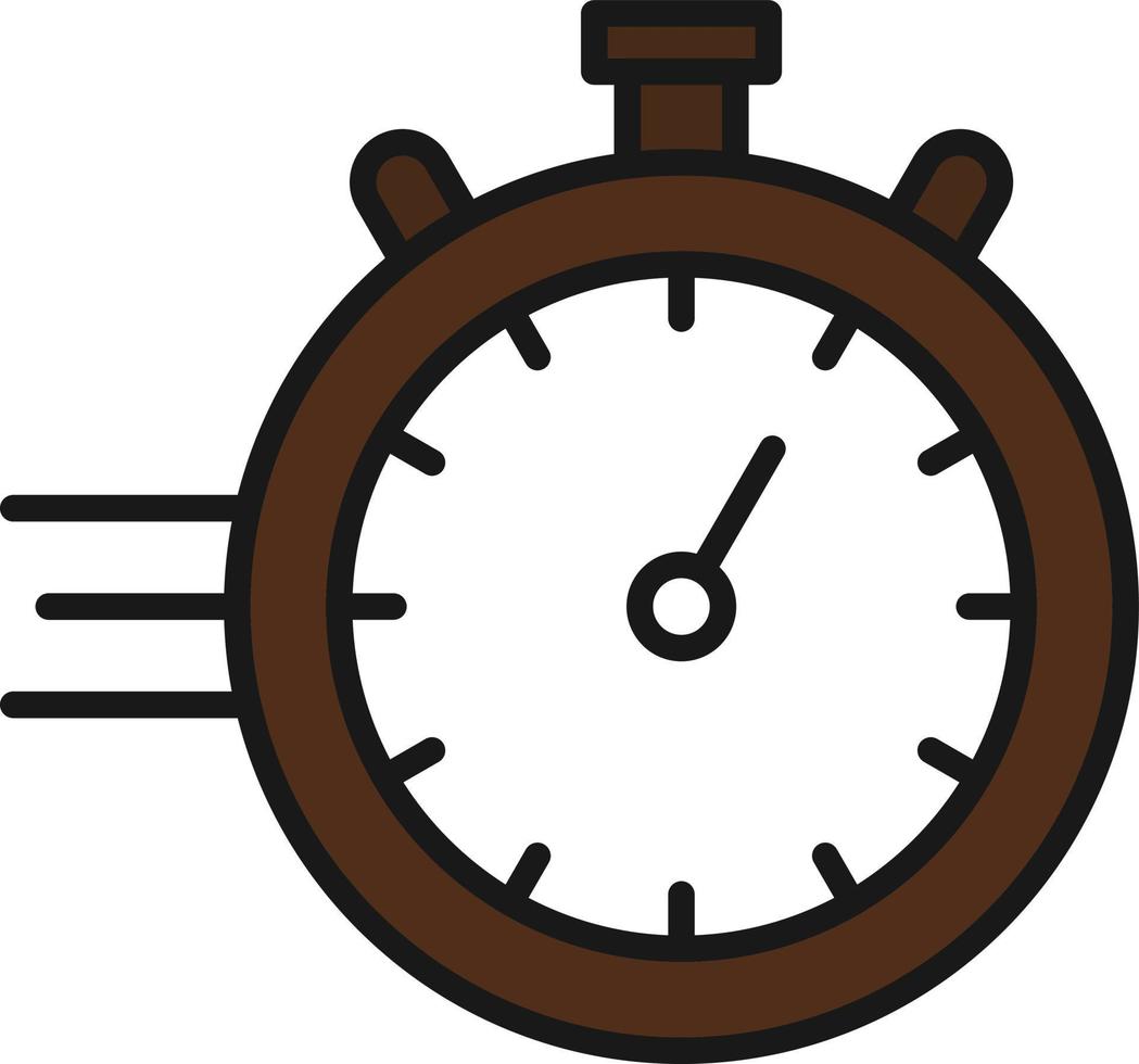 Chronometer Line Filled vector