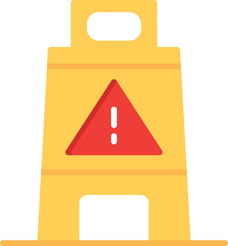Wet Floor Flat Icon vector