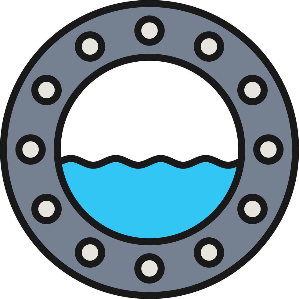Porthole Line Filled vector