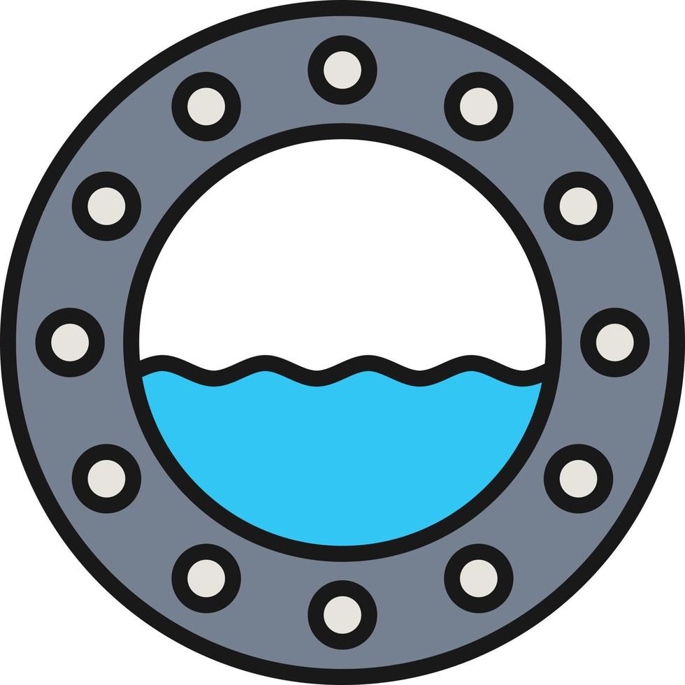 Porthole Line Filled vector