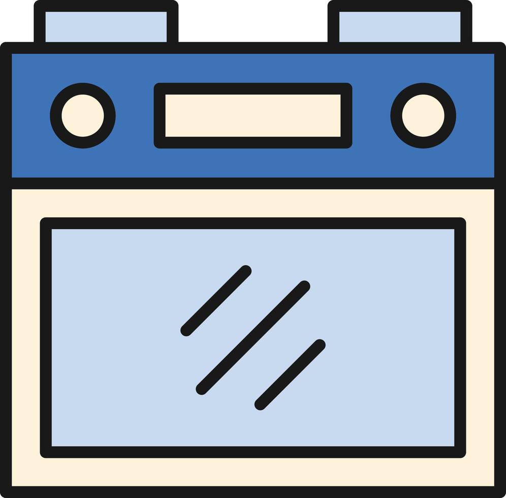 Stove Line Filled vector