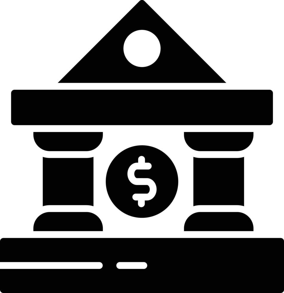 Bank Glyph Icon vector