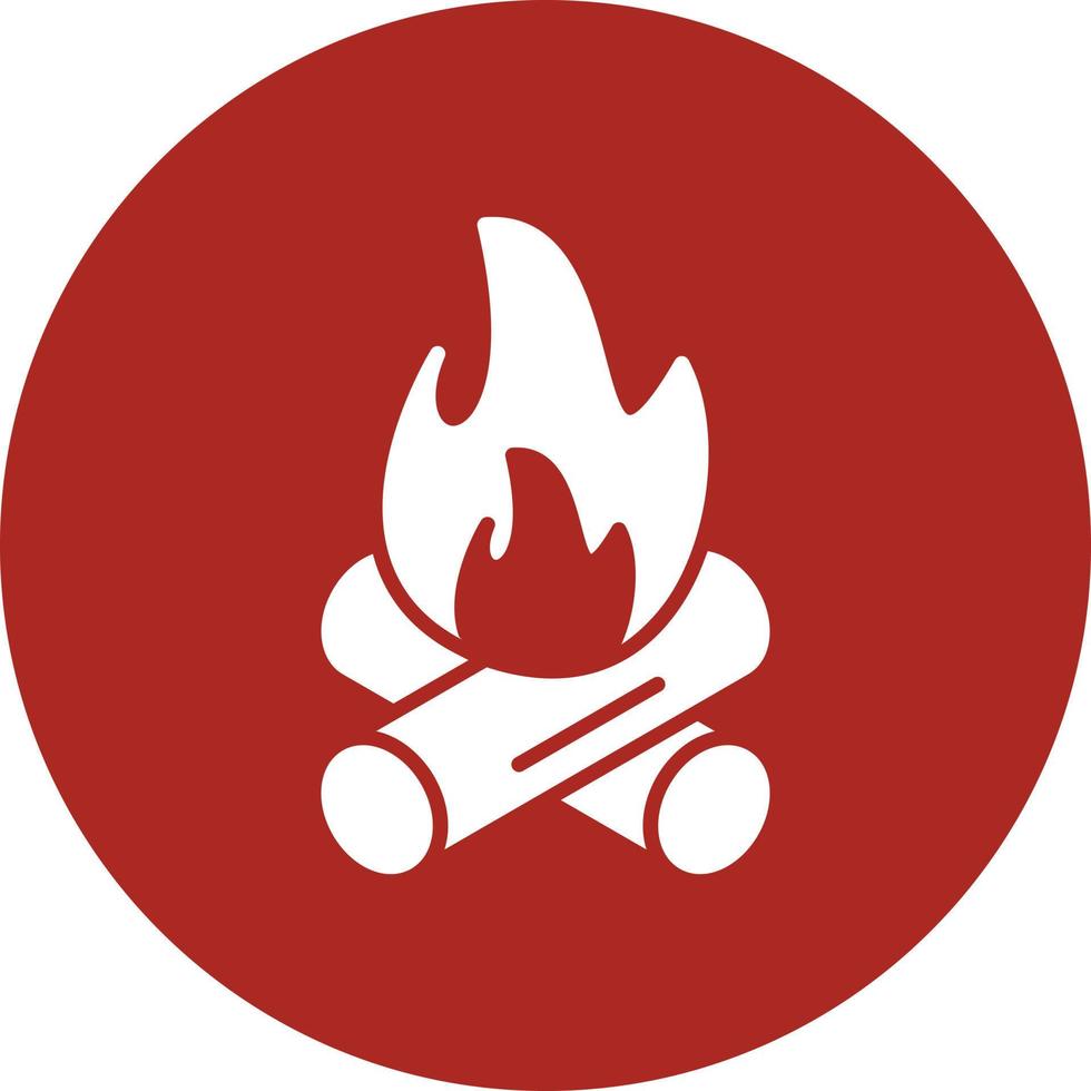 Fire Pollution Glyph Circle Multicolor vector