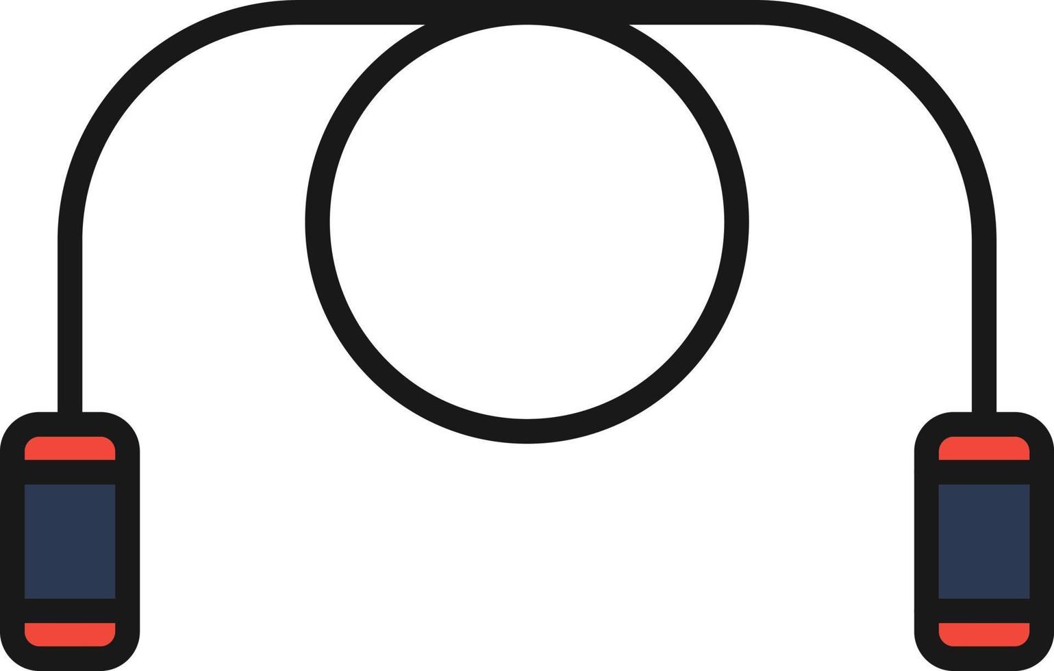 Jumping Rope Line Filled vector