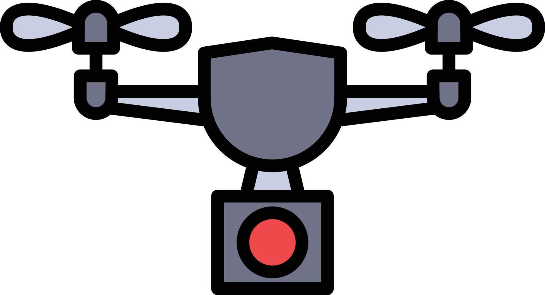 Drone Line Filled vector