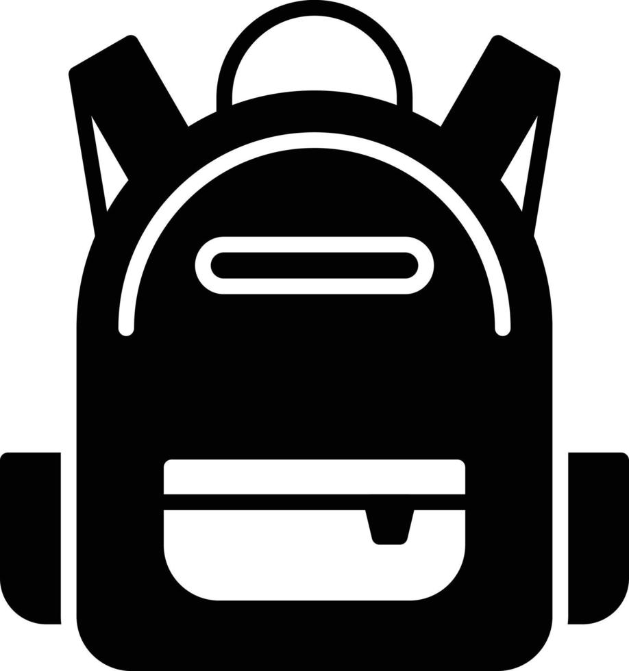 Backpack Glyph Icon vector