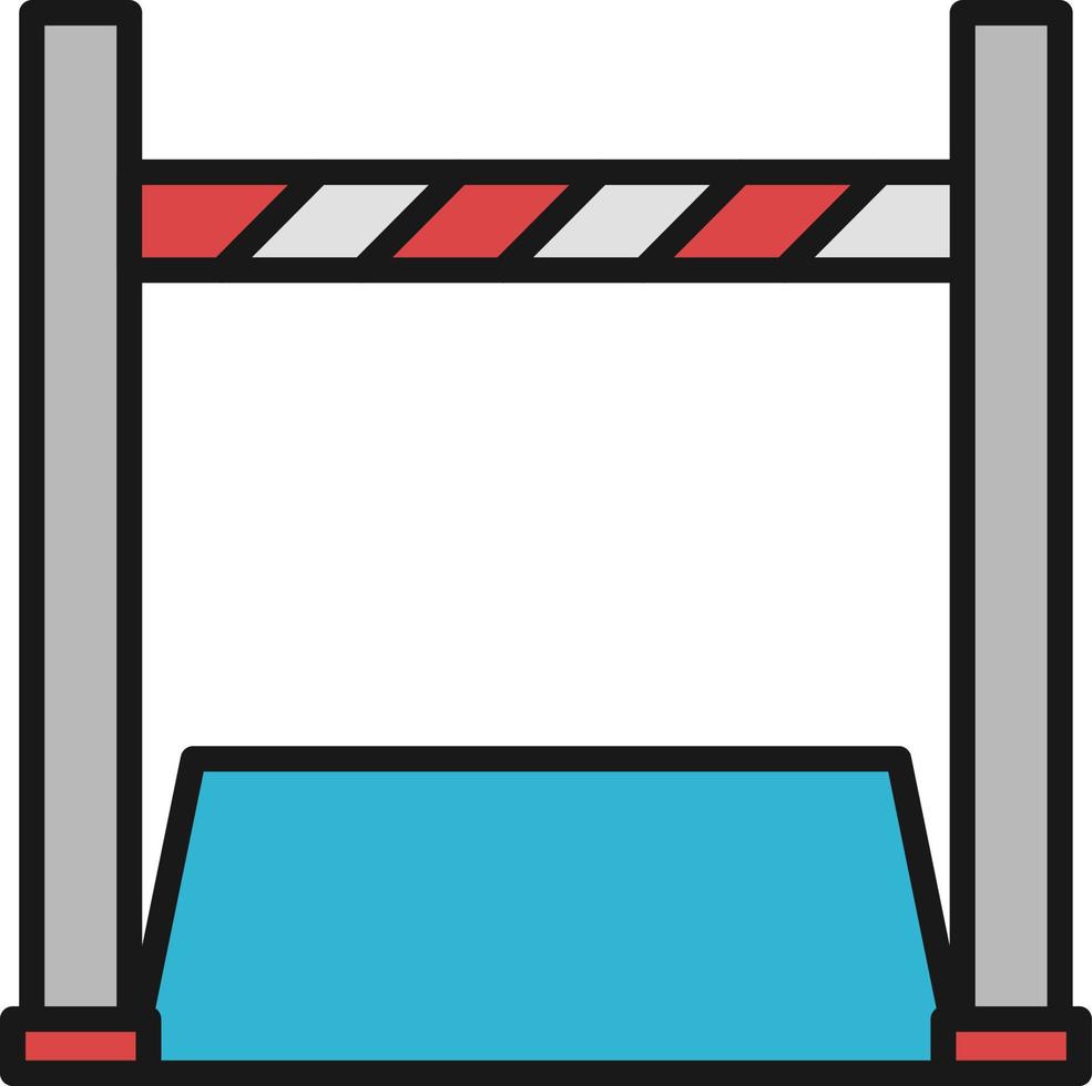 High Jump Line Filled vector