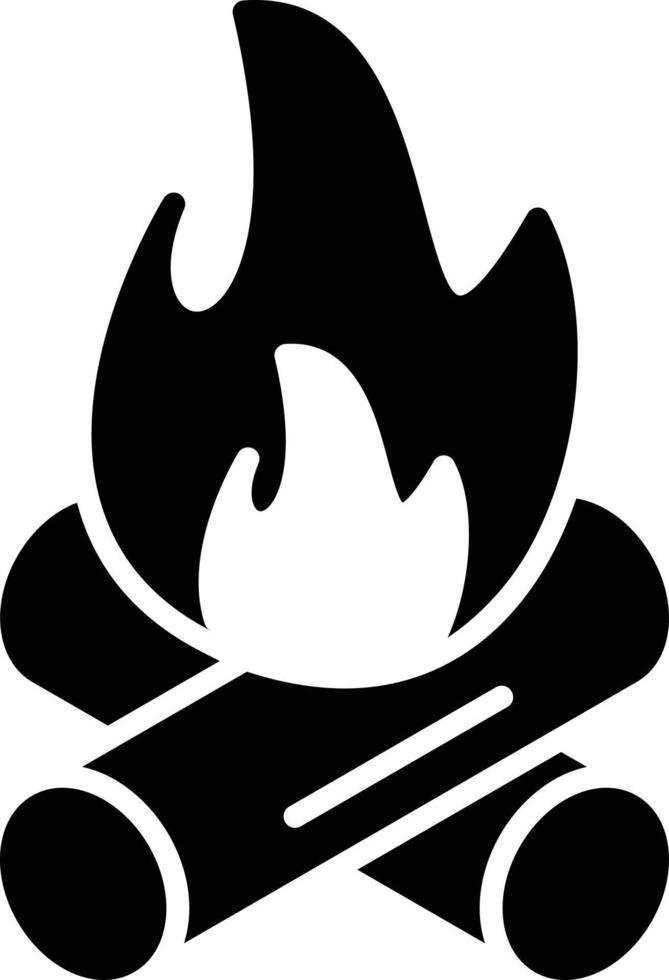 Fire Pollution Glyph Icon vector
