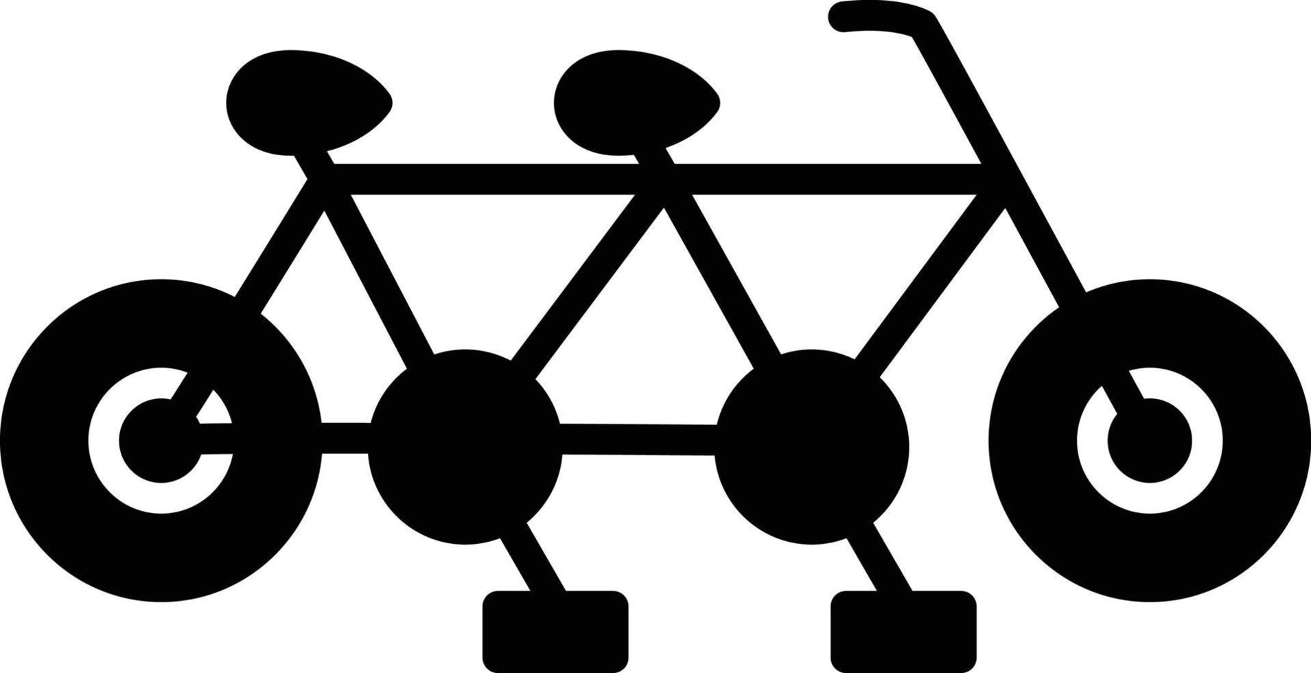 Tandem Glyph Icon vector