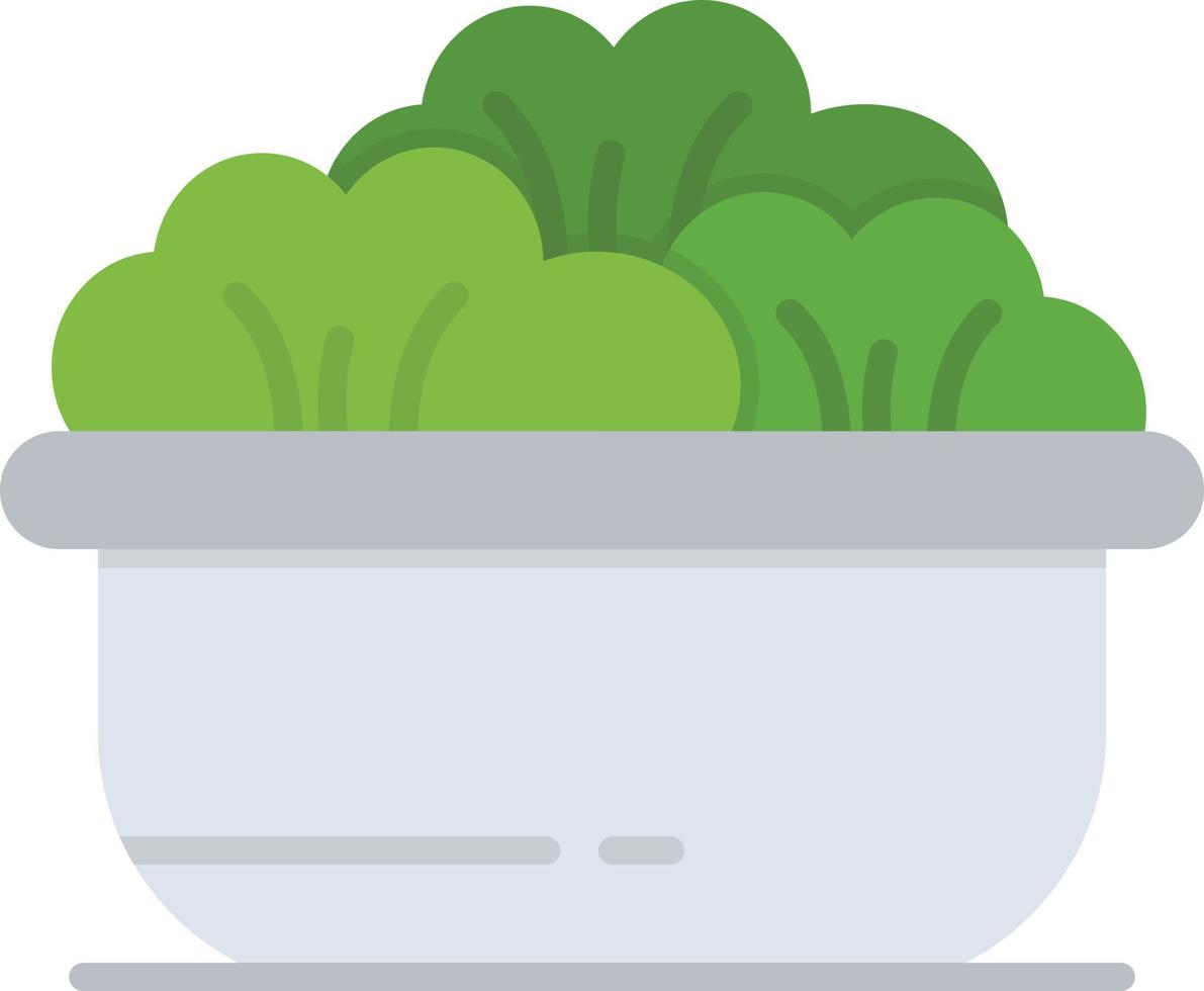 icono plano de ensalada vector
