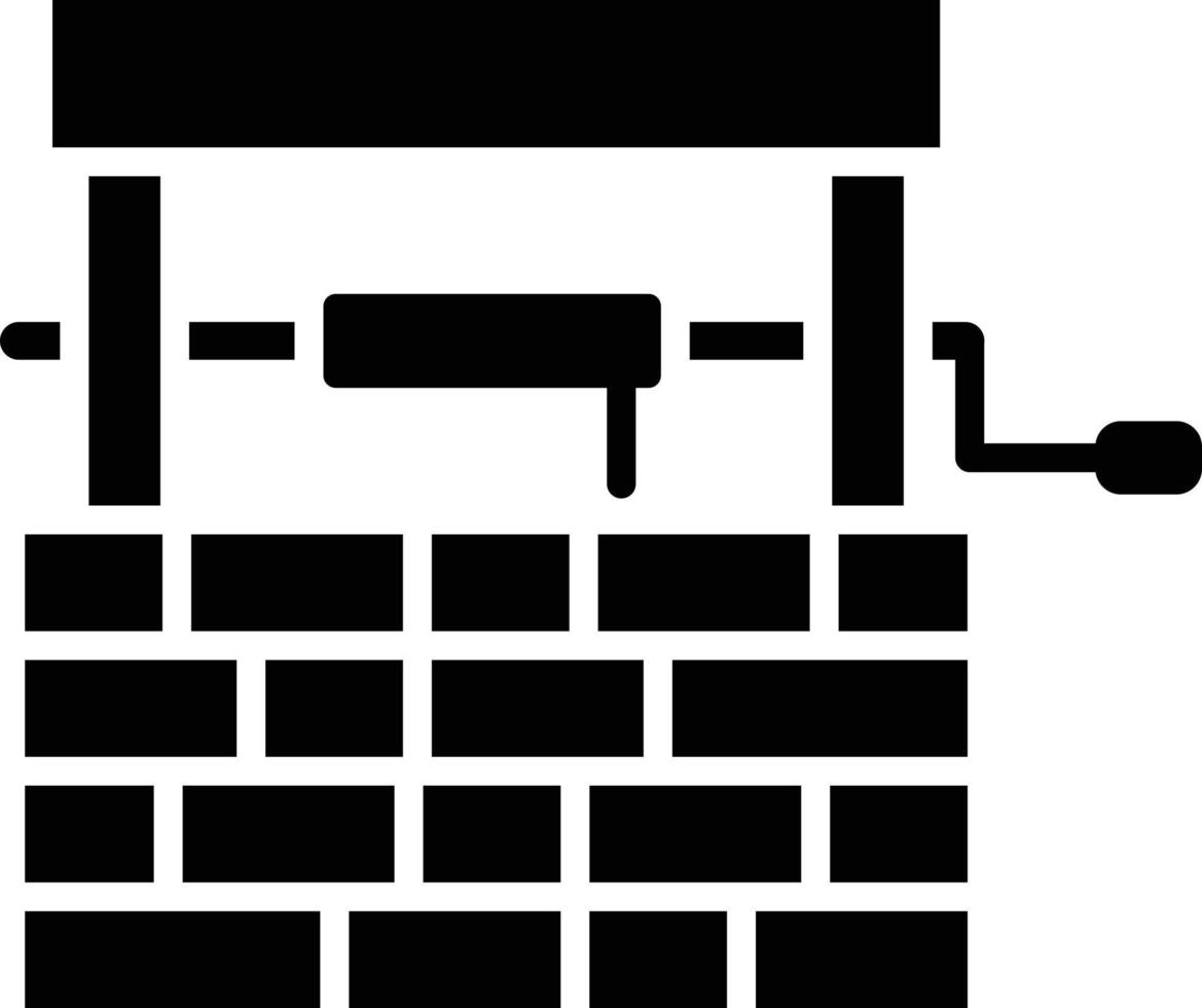 Water Well Glyph Icon vector