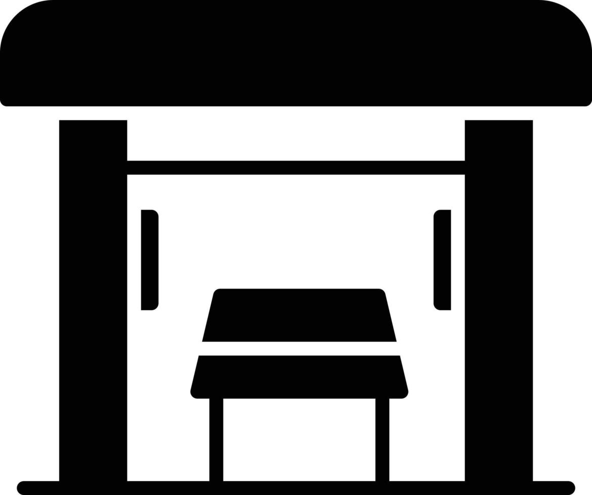 Bus Stop Glyph Icon vector