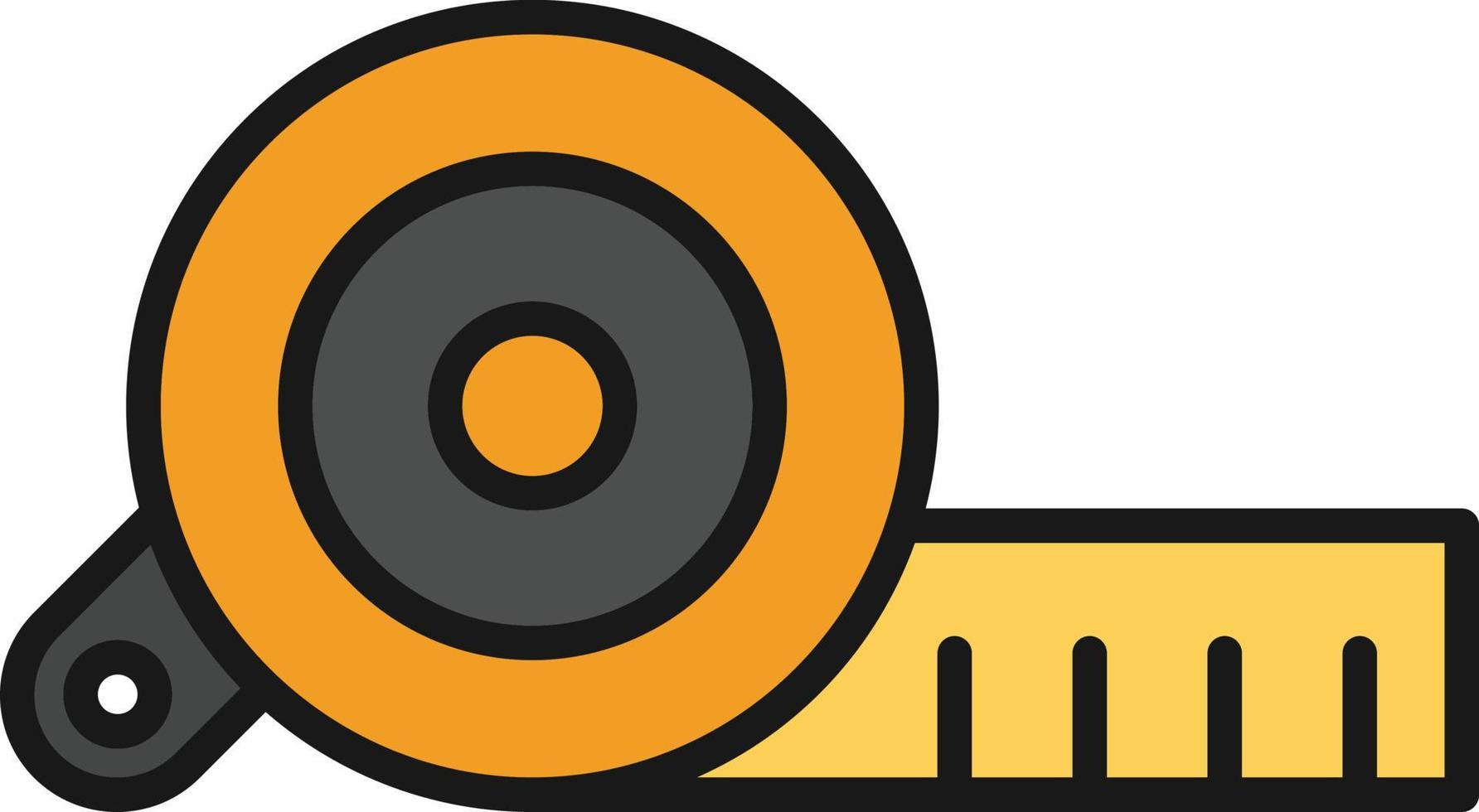 Measuring Tape Line Filled vector
