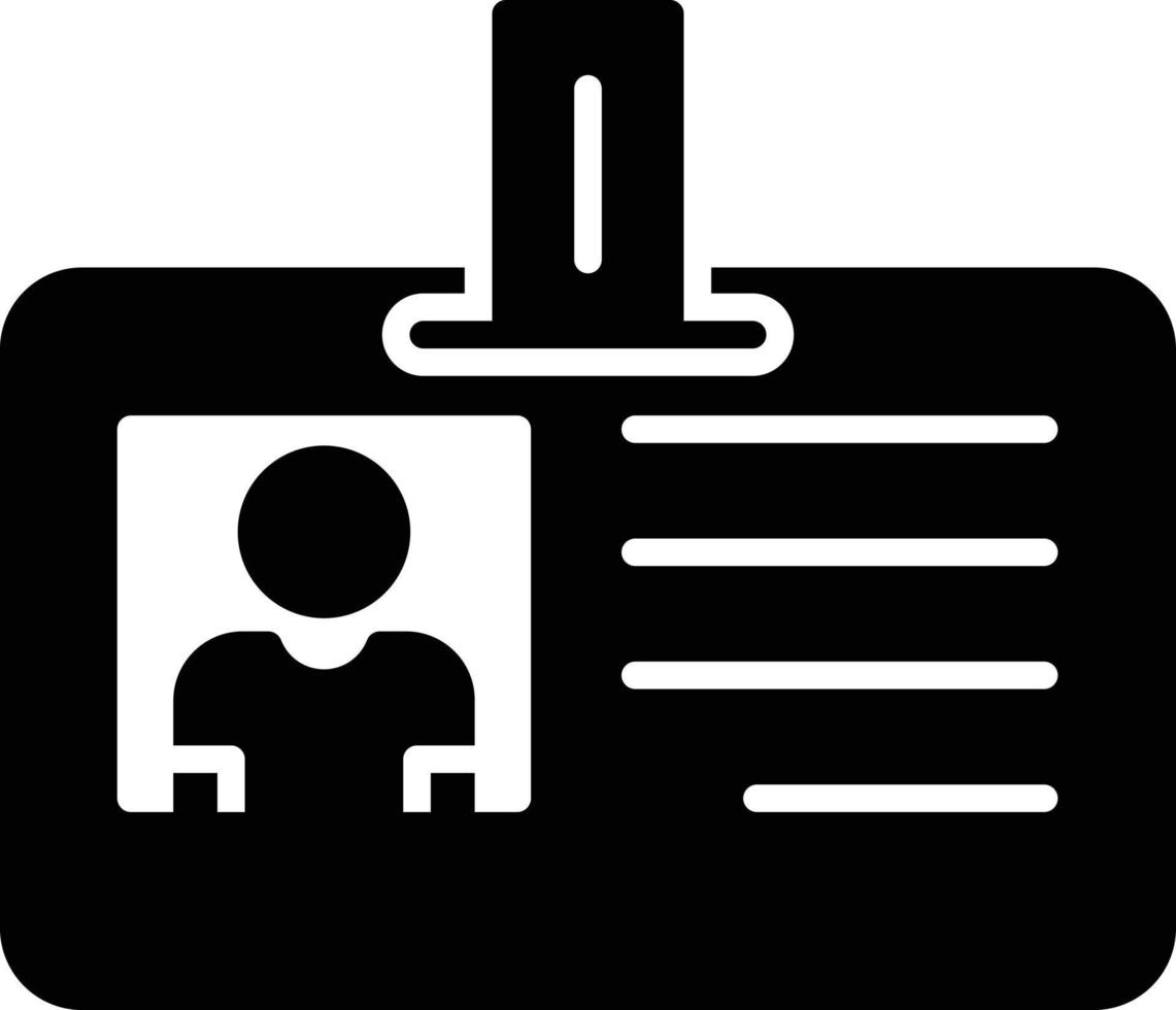 Id Card Glyph Icon vector