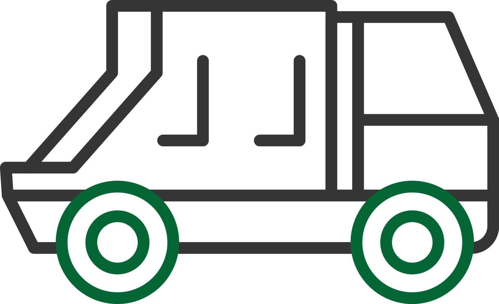 Recycling Truck Line Two Color vector