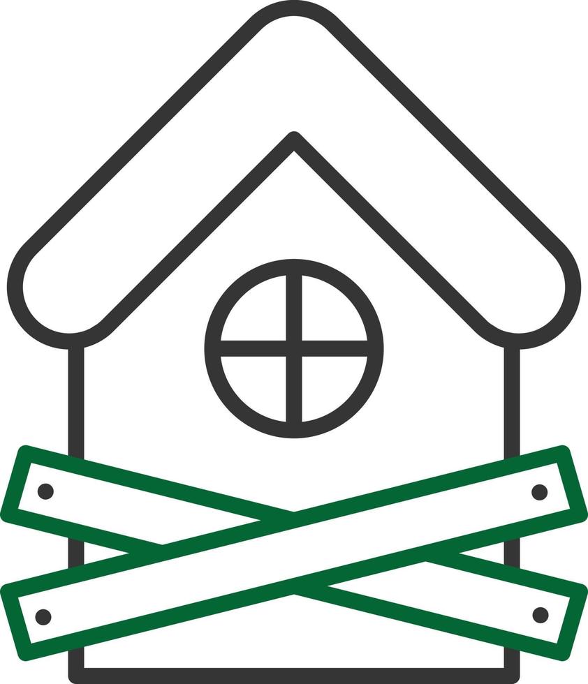 Eviction Line Two Color vector