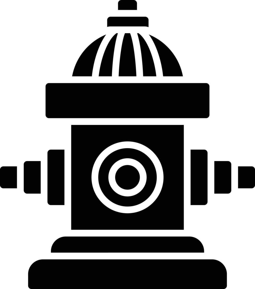 Fire Hydrant Glyph Icon vector