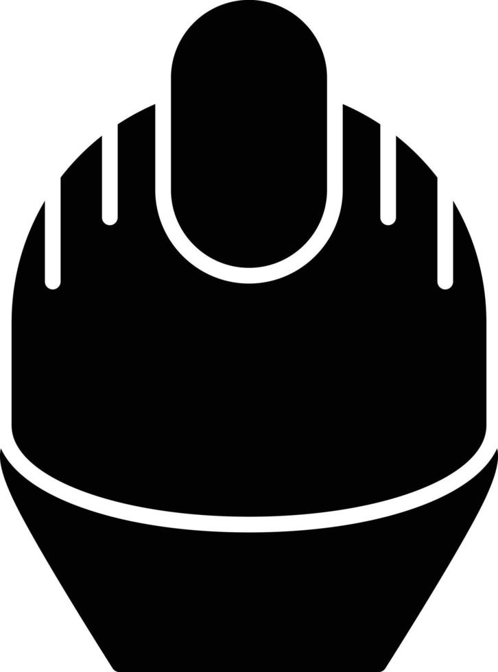 Construction Helmet Glyph Icon vector