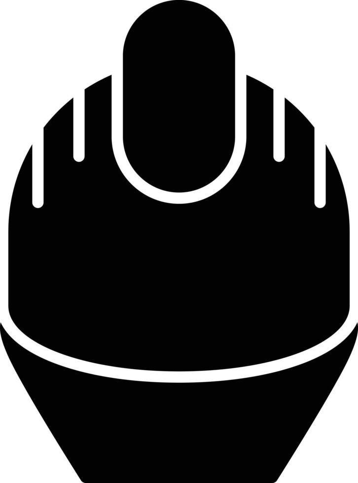 icono de glifo de casco de construcción vector