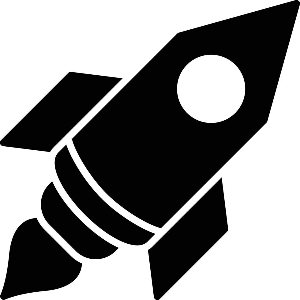 Rocket Glyph Icon vector
