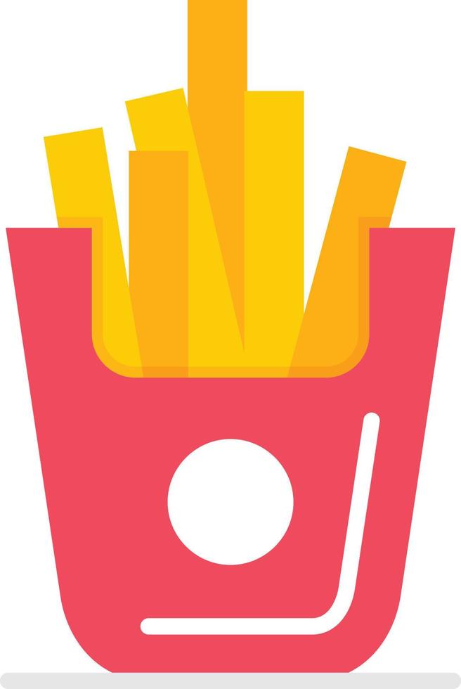 papas fritas icono plano vector