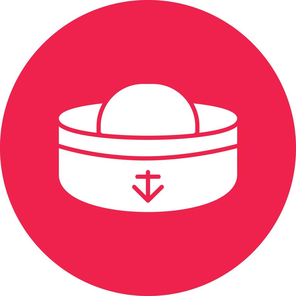 Sailor Hat Glyph Circle Multicolor vector