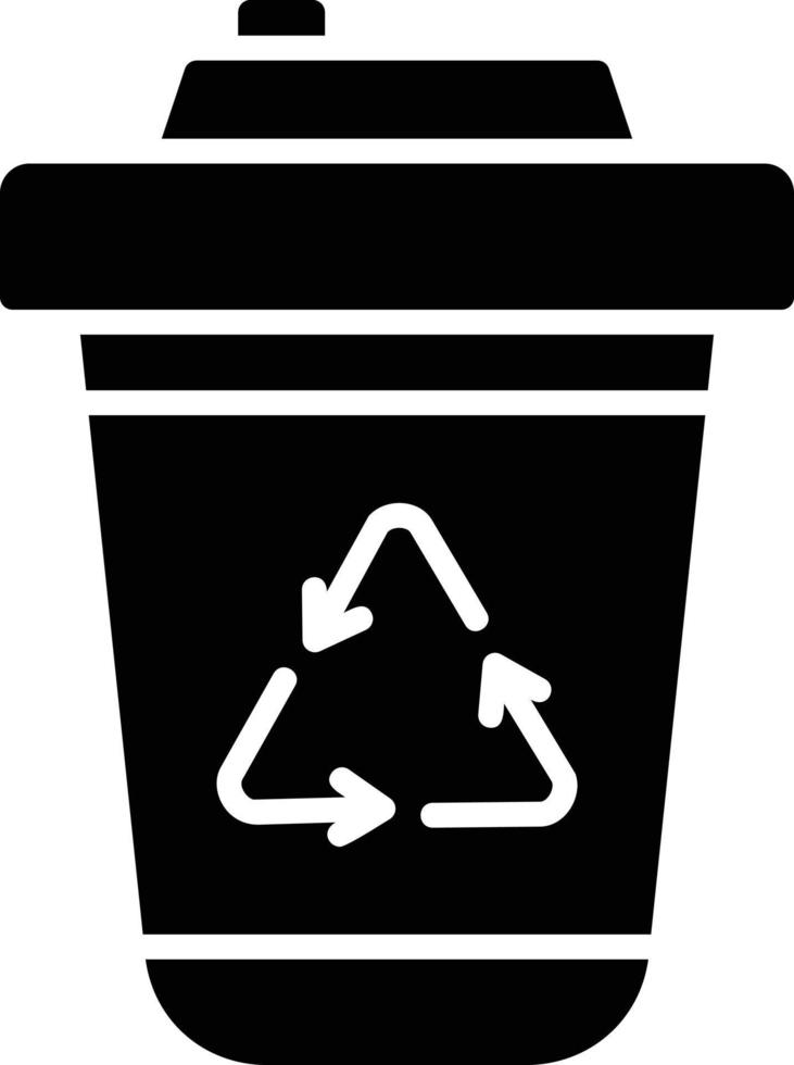 Paper Cup Glyph Icon vector