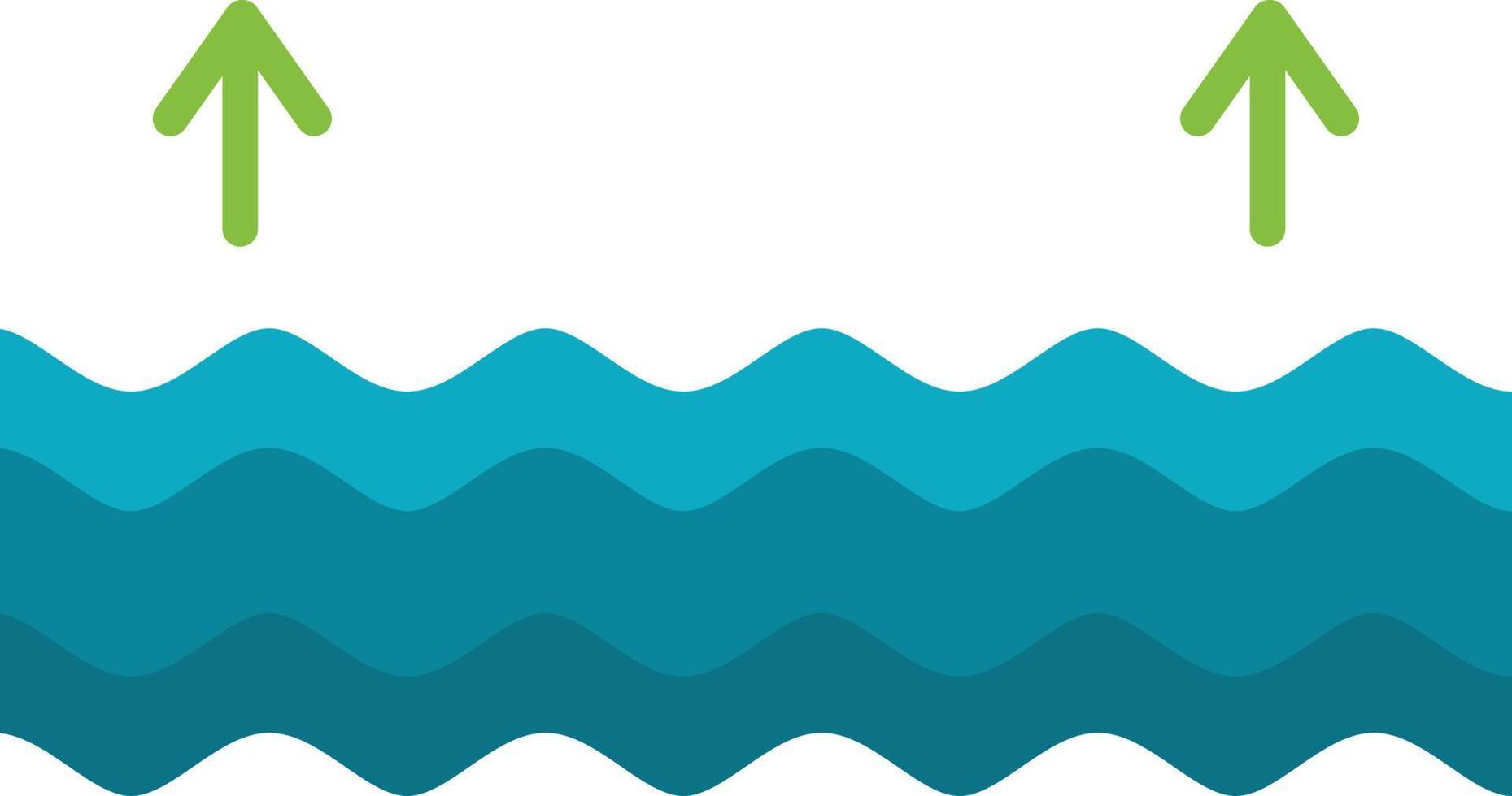 High Tide Flat Icon vector