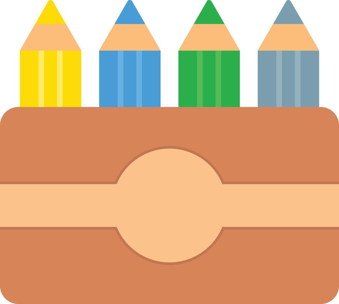 Crayons Flat Icon vector