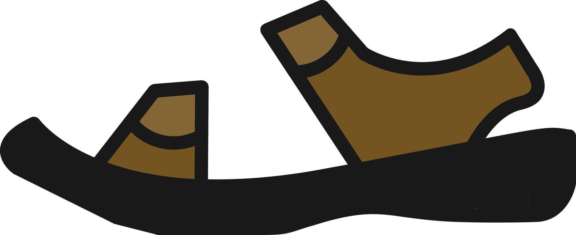 Sandal Line Filled vector