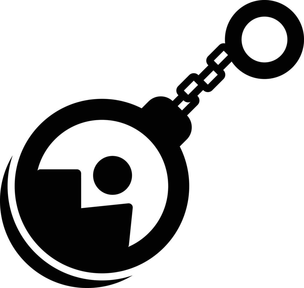 Keychain Glyph Icon vector