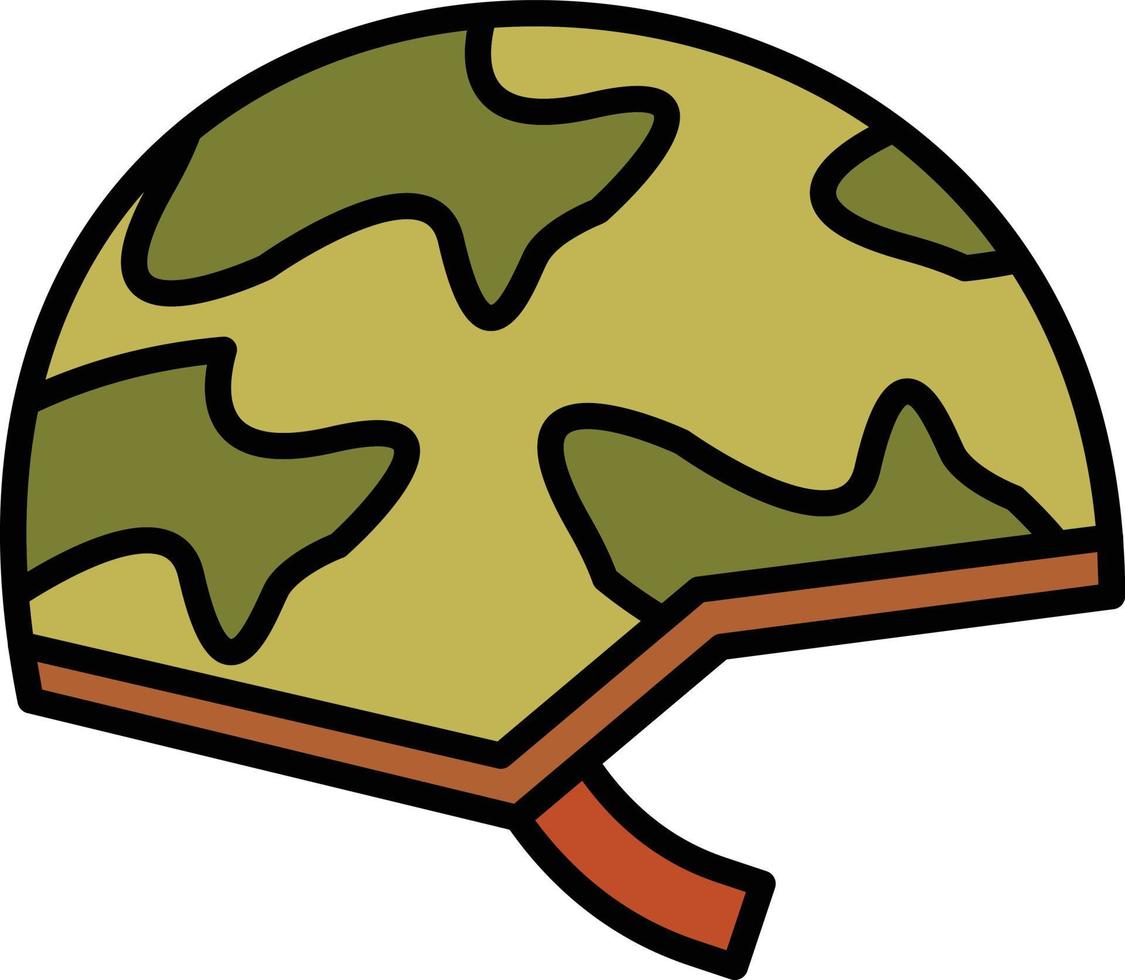 Helmet Line Filled vector