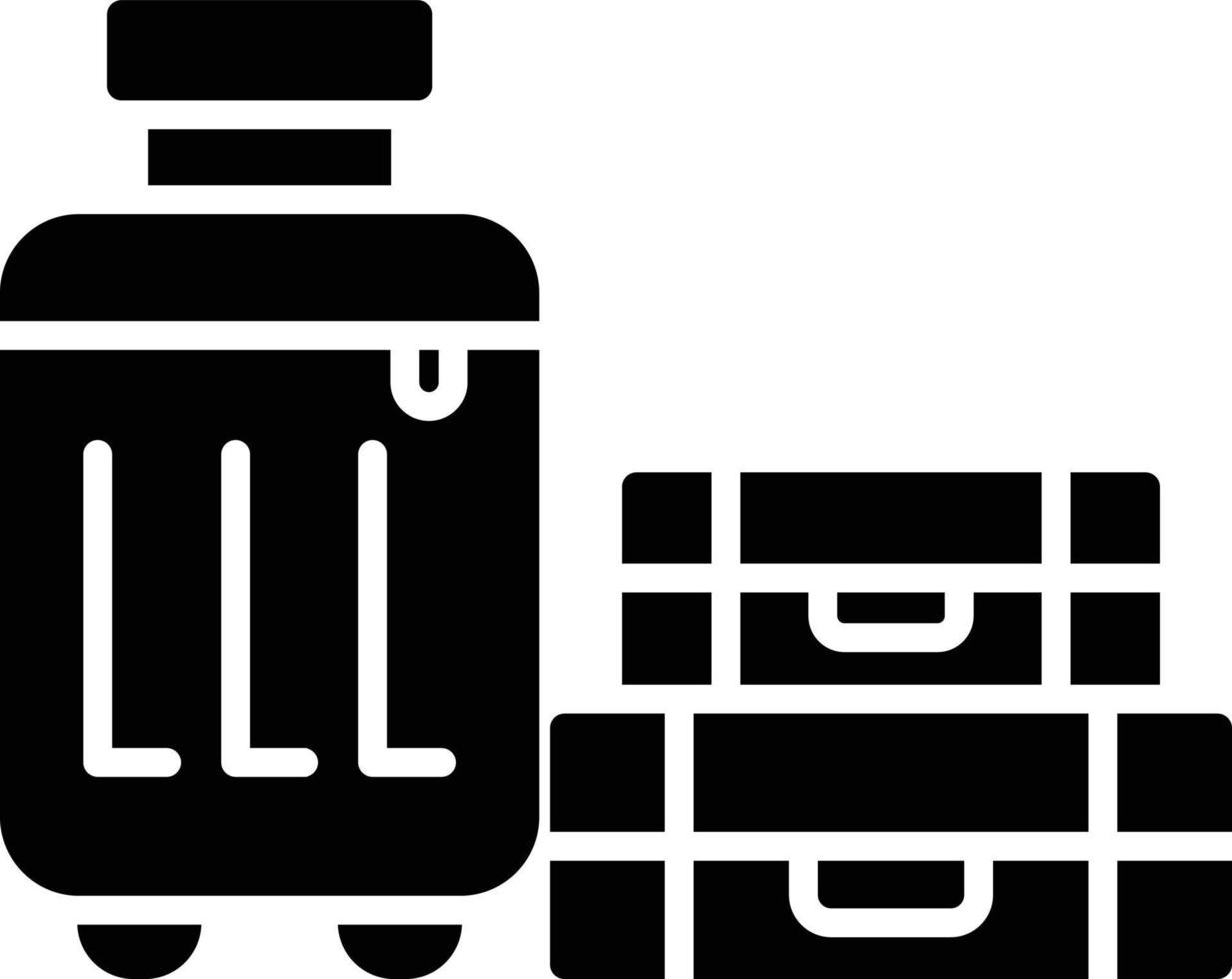 Luggage Glyph Icon vector