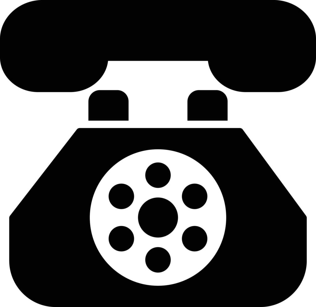 Land Line Phone Glyph Icon vector