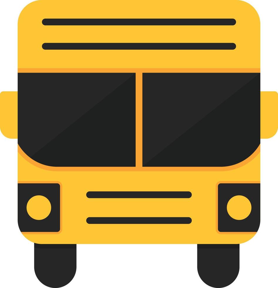 School Bus Flat Icon vector