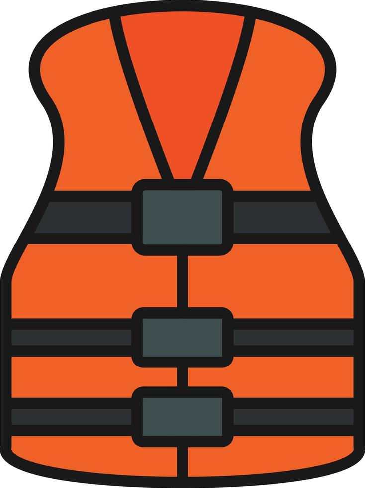 Life Jacket Line Filled vector