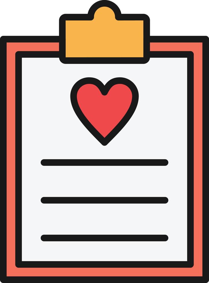 Medical History Line Filled vector