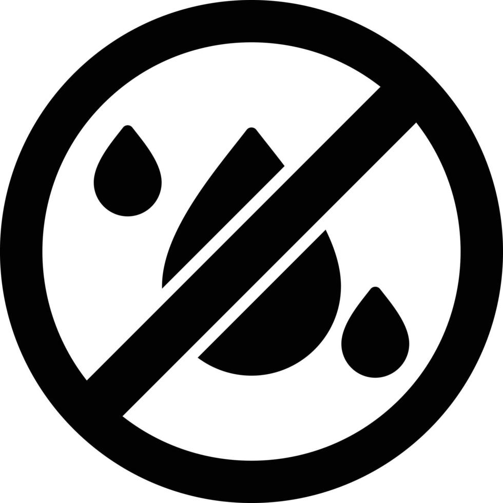 No Liquids Glyph Icon vector