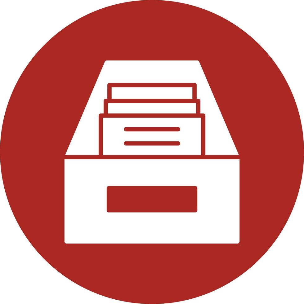 Archive Glyph Circle Multicolor vector