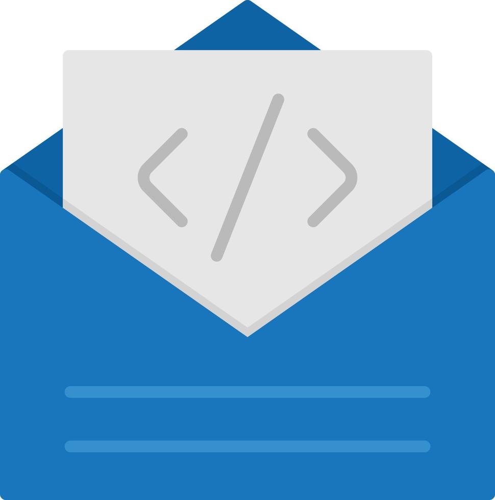 Mail Code Flat Icon 9426061 Vector Art at Vecteezy
