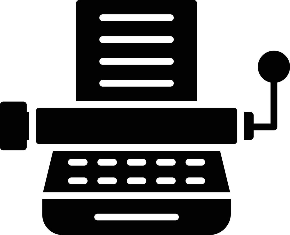 Typewriter Glyph Icon vector