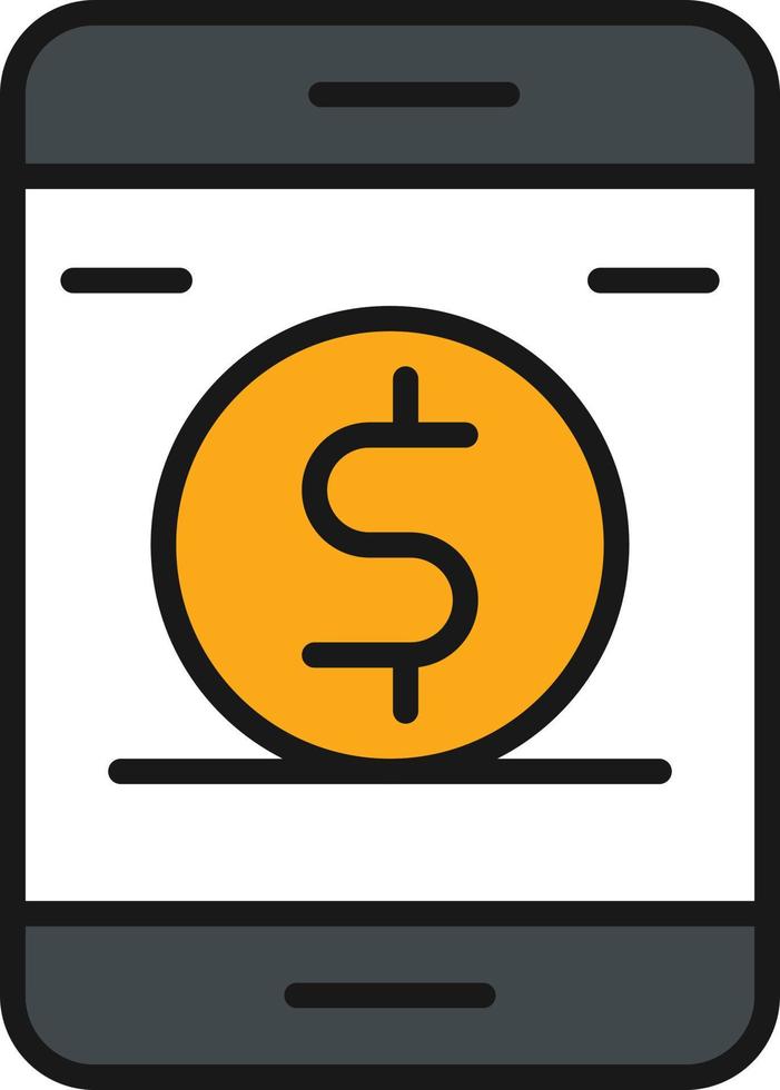 Donation Line Filled vector