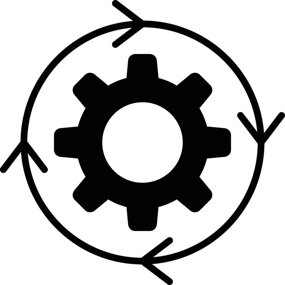 Iteration Glyph Icon vector