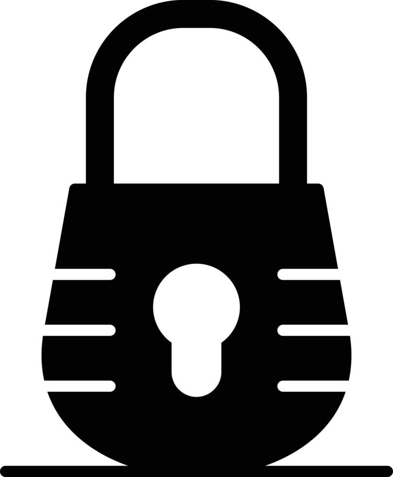 Padlock Glyph Icon vector