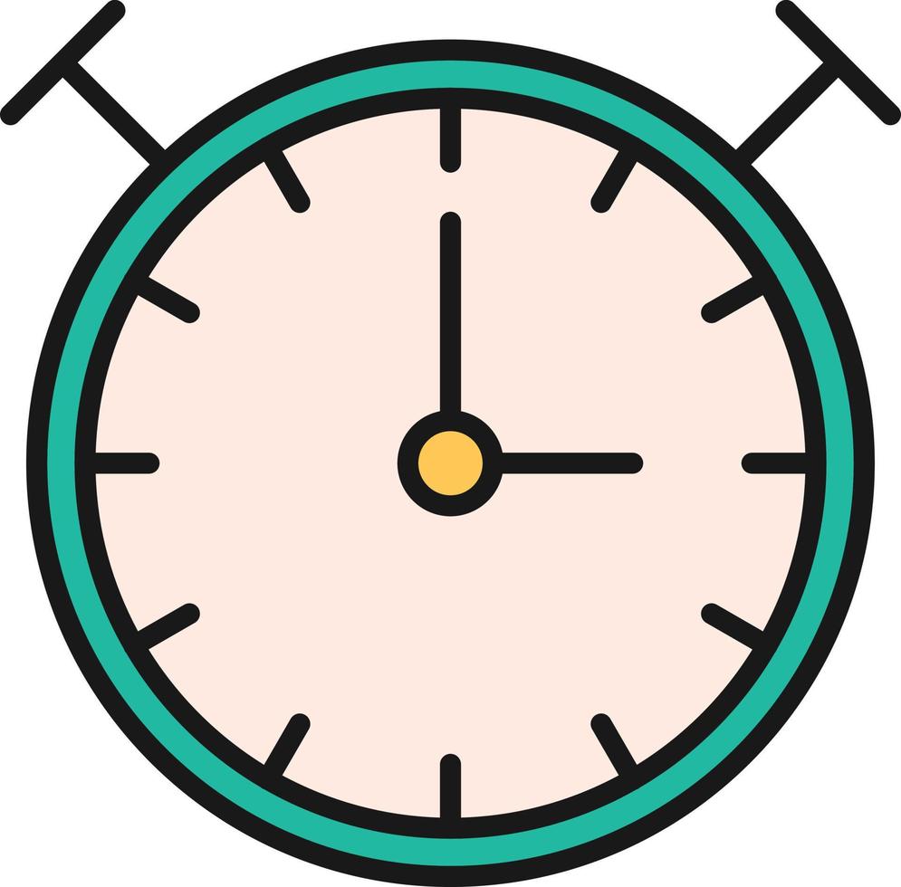 Clock Line Filled vector