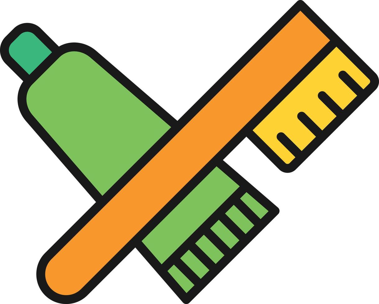 Toothbrush Line Filled vector