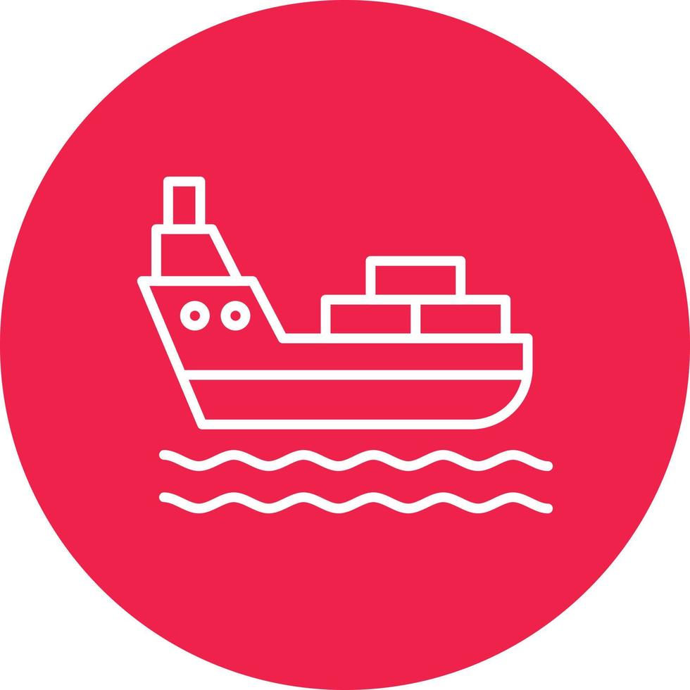 Shipping Line Circle Multicolor vector