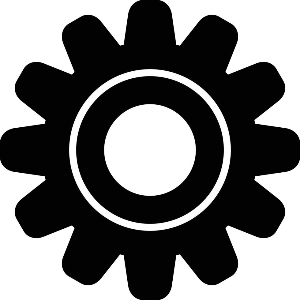 Gear Glyph Icon vector
