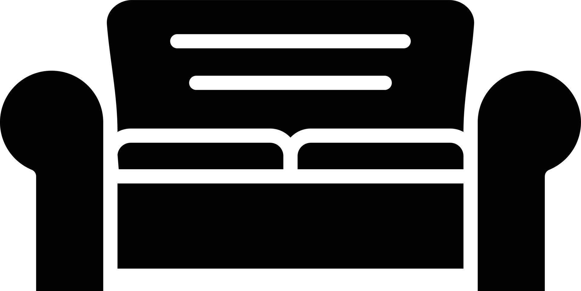 Sofa Glyph Icon vector