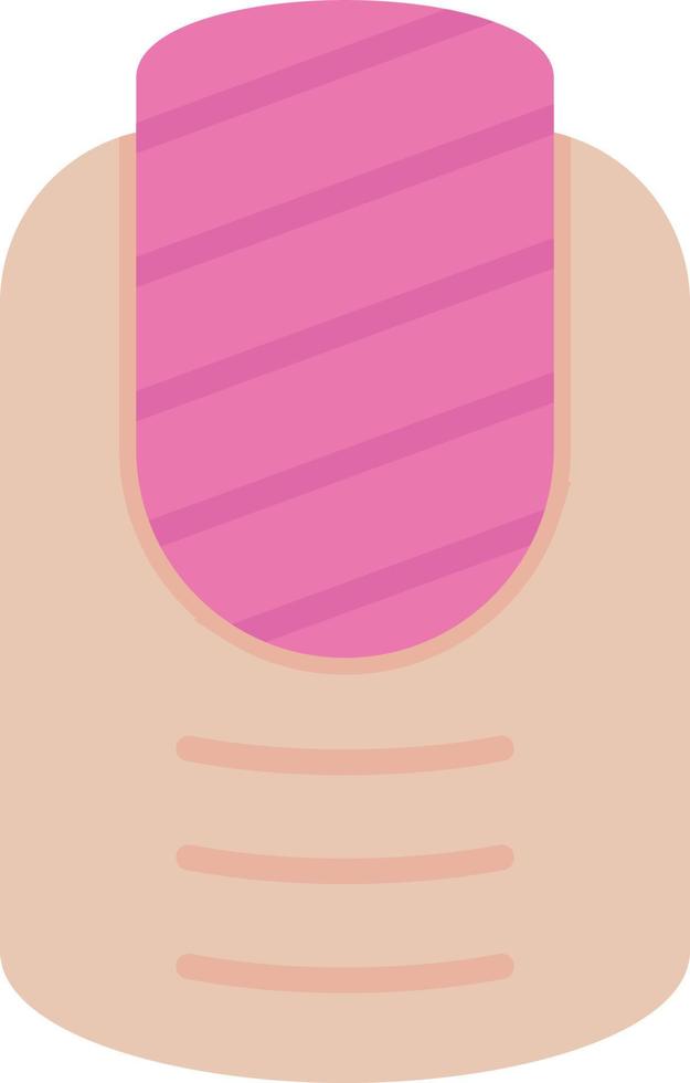 icono plano de arte de uñas vector